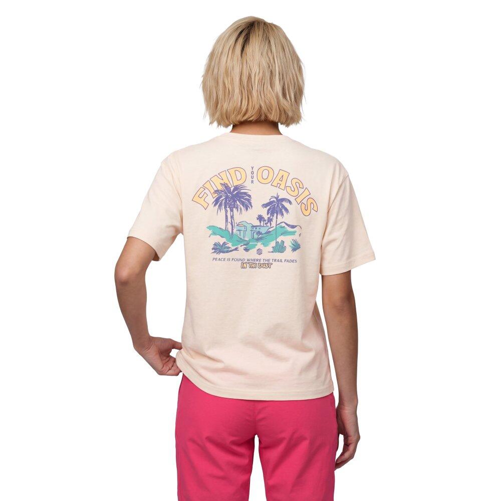 Camiseta de gravel manga corta algodón mujer Chaser-W Sand Beige 2/7