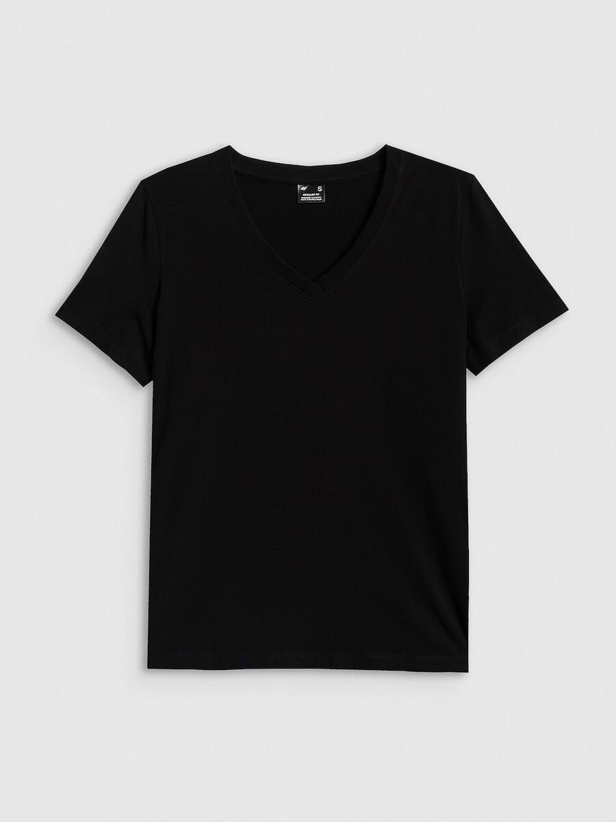 T-shirt regular gładki damski 4F 4FRMM00TTSHF3618 3/6