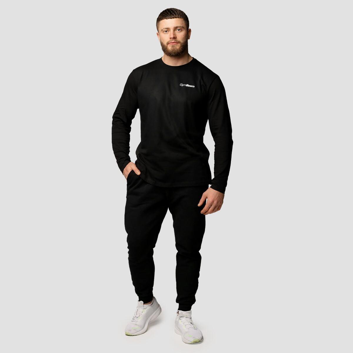 Uomo trekking maglia a maniche lunghe traspirante nera Basic 5/6