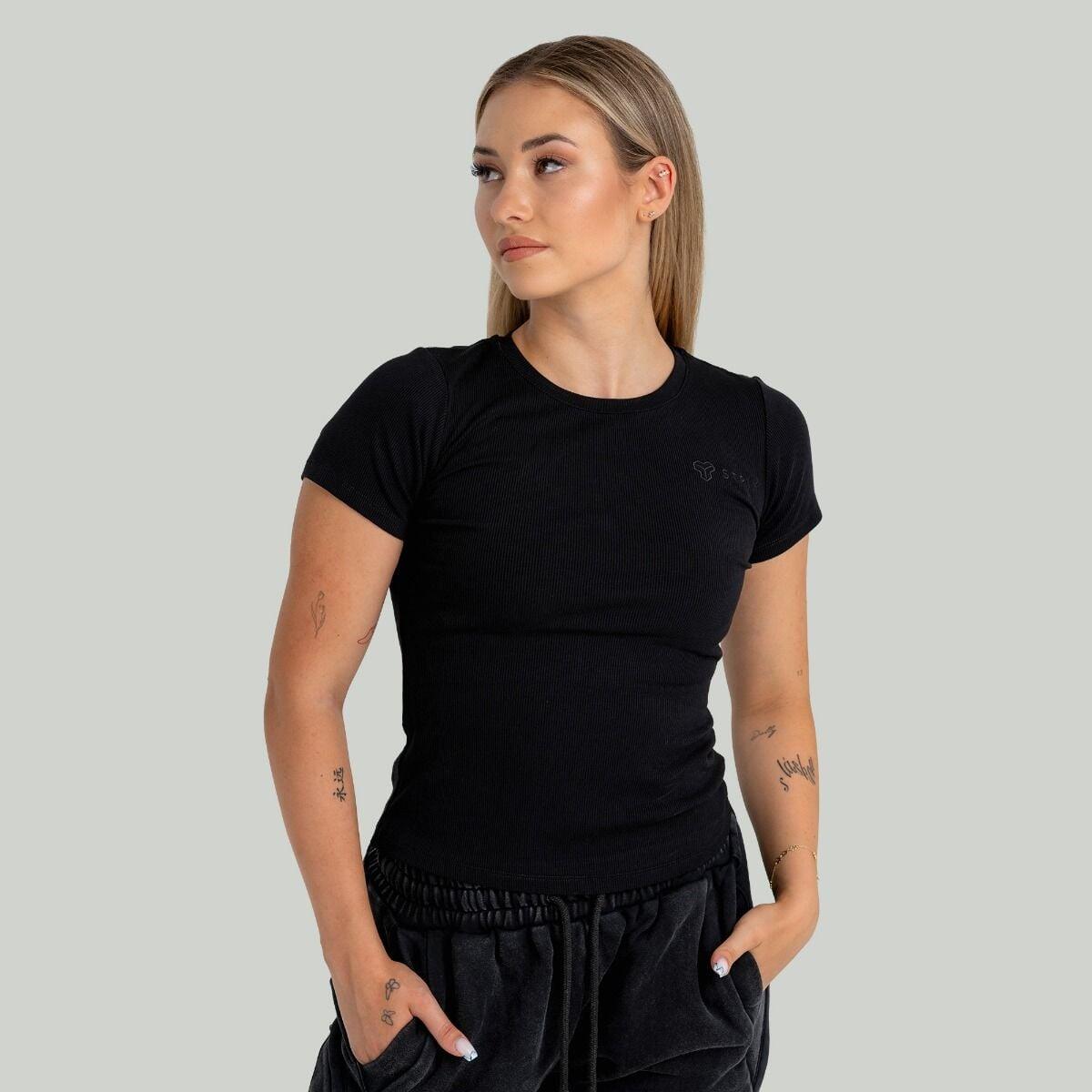 Donna maglietta aderente nera 4/6