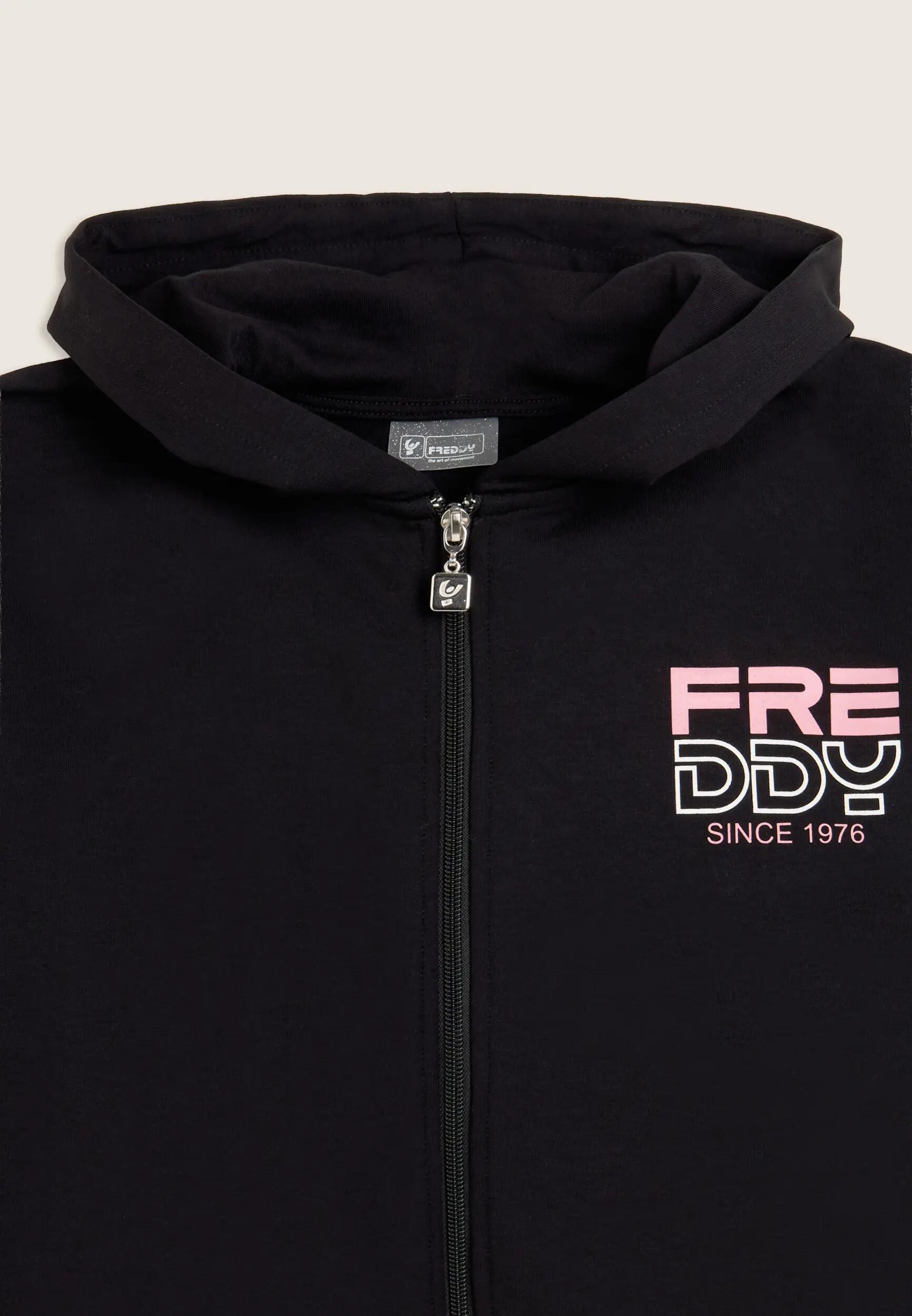Sweat-shirt Junior confortable à zip intégrale avec capuche et logo bicolore 3/3
