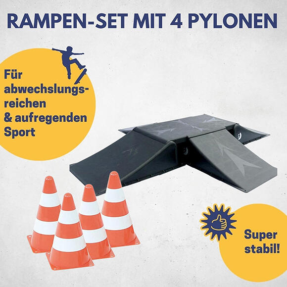 Best Sporting Skater-Rampen-Set HI Impact 30011 – 5-teilig inkl. 4 Pylonen 2/5