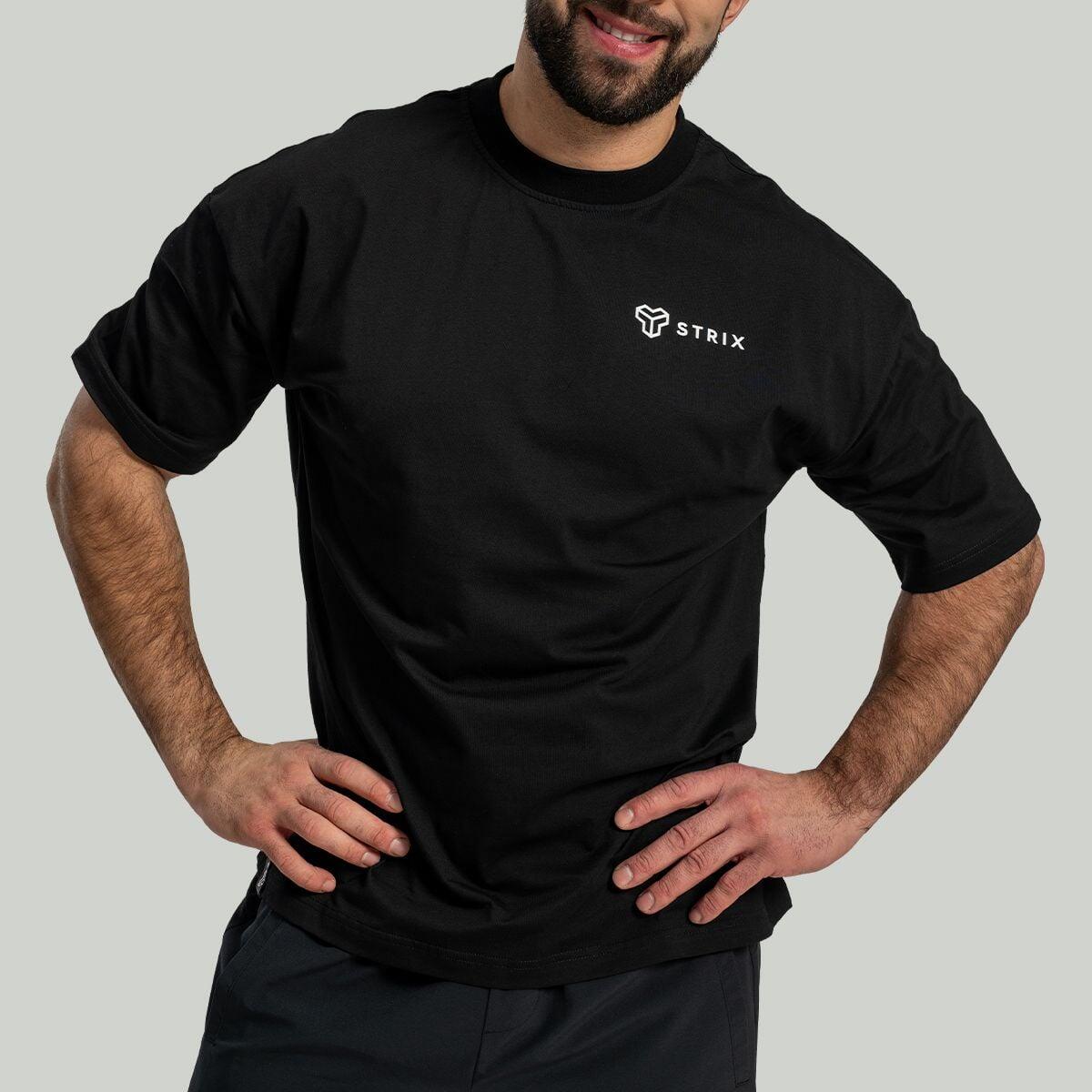 Uomo t-shirt oversize cotone nera 2/6