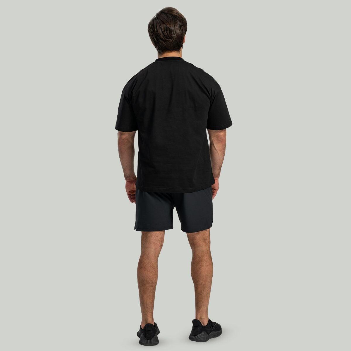 Uomo t-shirt oversize cotone nera 5/6