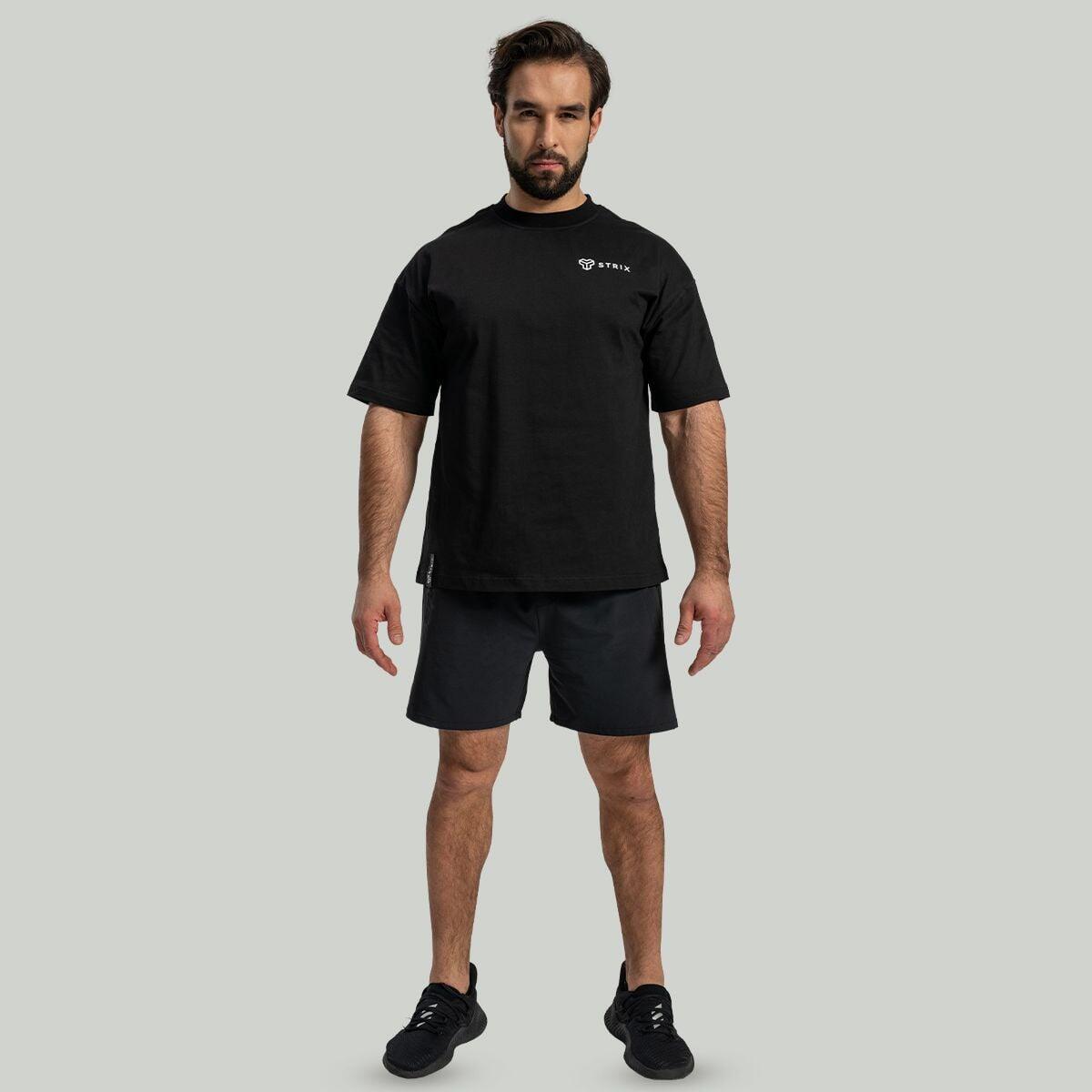 Uomo t-shirt oversize cotone nera 4/6