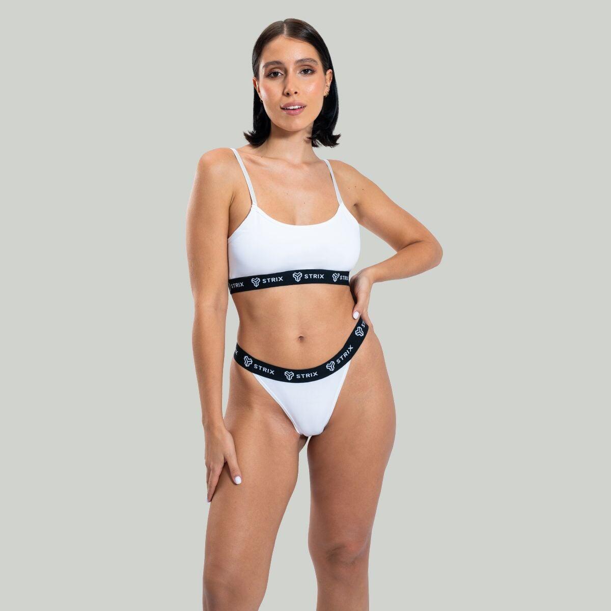 Donna bralette bretelle regolabili bianca 3/6