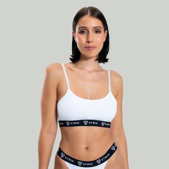 Donna bralette bretelle regolabili bianca