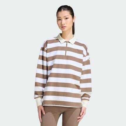 Polo manches longues French terry contemporain Essentials