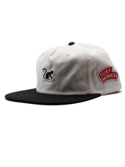 Casquette 5P unisexe - Coton bio - Taille unique (Noir et blanc)
