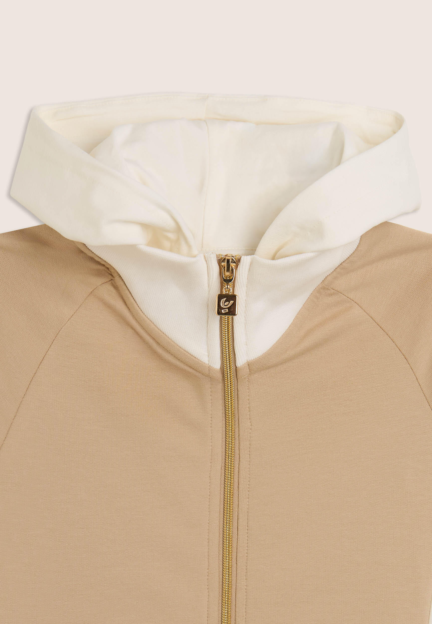 Felpa Junior color block con collo alto, cappuccio e zip 3/3