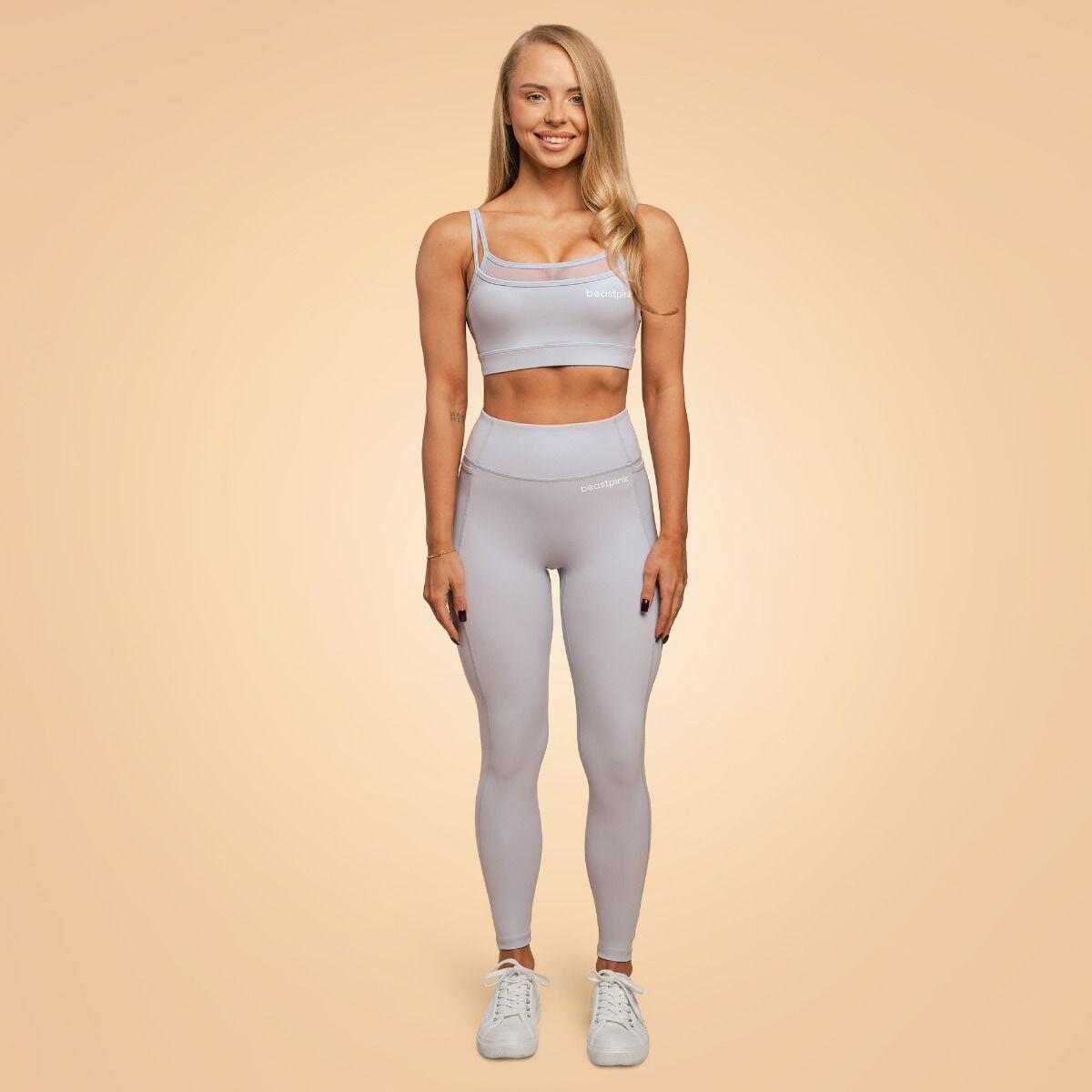 Donna palestra leggings con tasca Dove Breeze 5/6