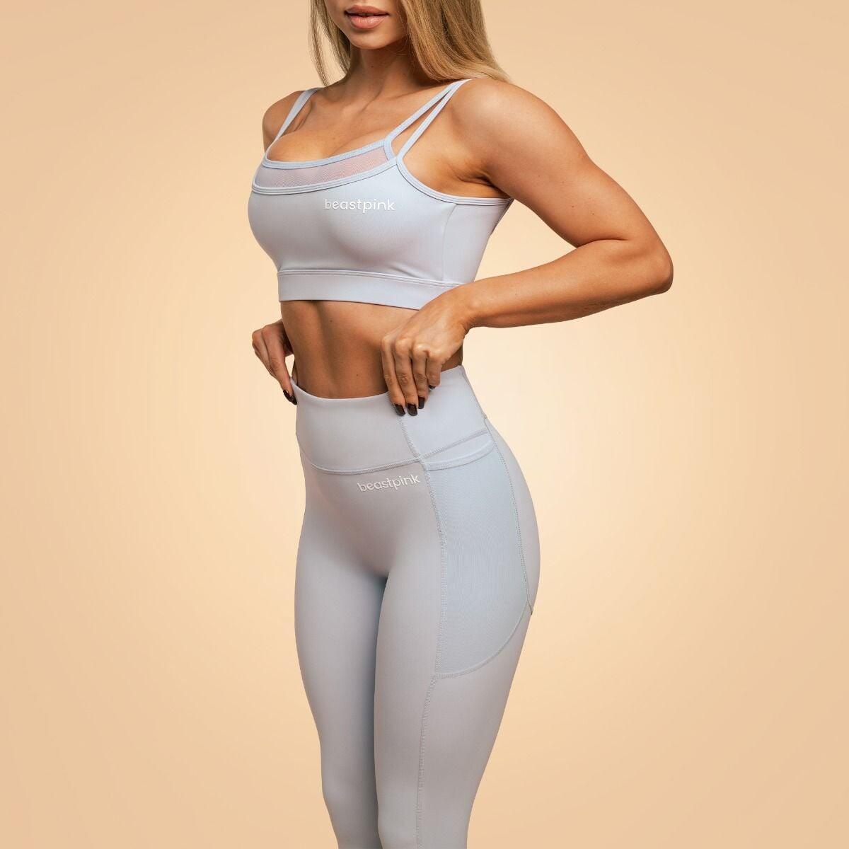Donna palestra leggings con tasca Dove Breeze 4/6