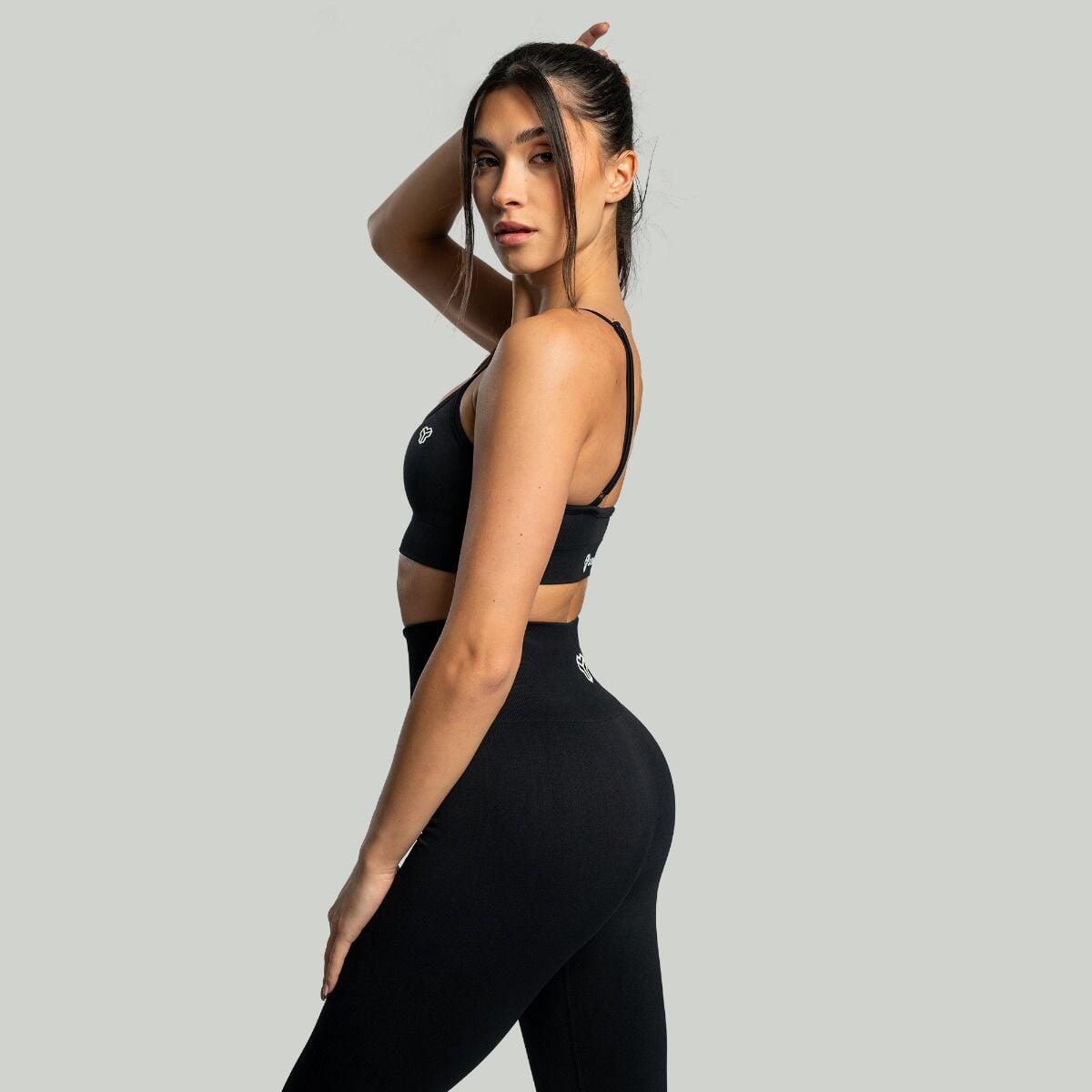 Donna palestra leggings traspiranti neri Seamless 5/7
