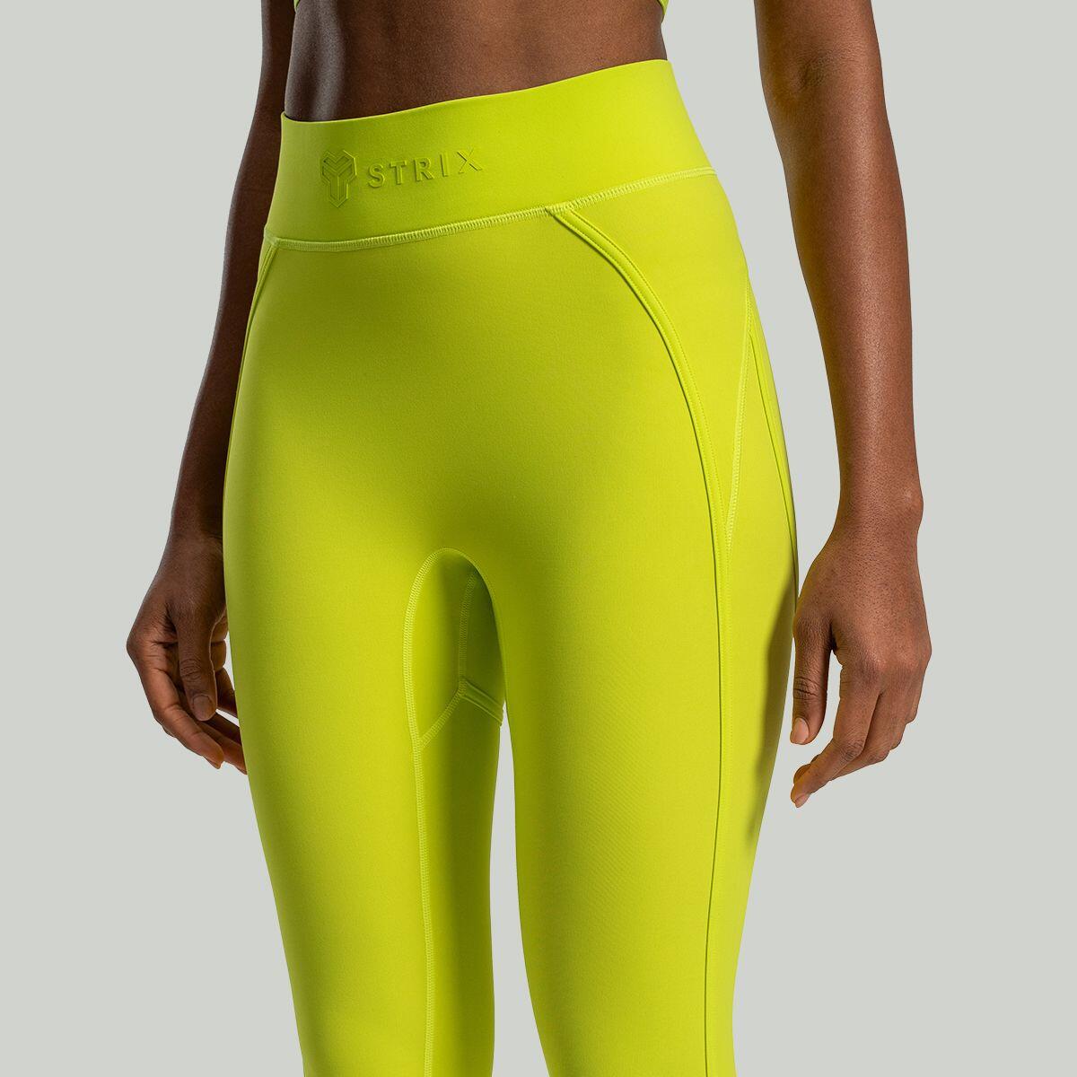 Donna fitness leggings estensibili Chartreuse Lunar 3/6