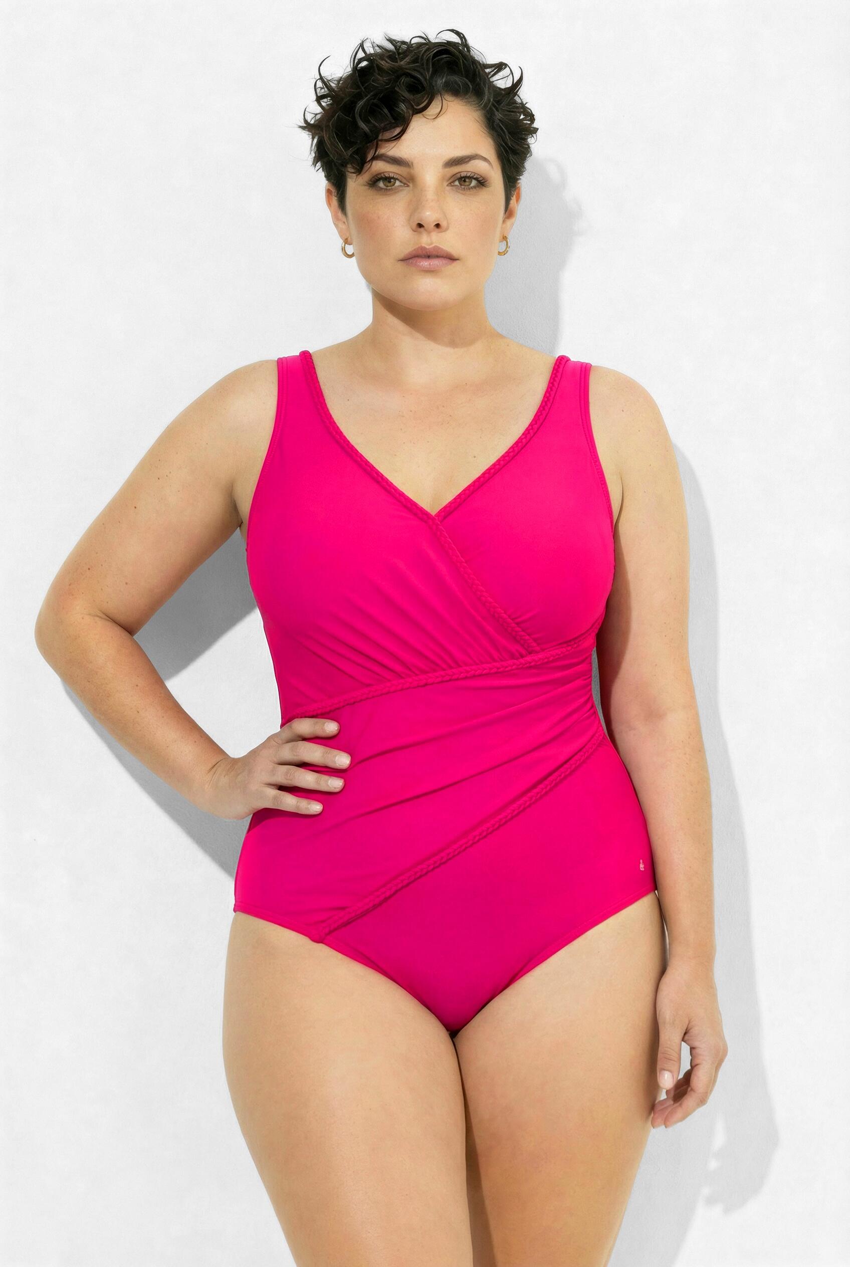 Femme Maillot de bain à bonnets souples passepoils et effet drapé 5/7