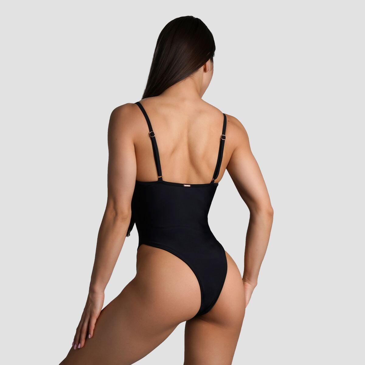 Donna nuoto costume da bagno intero asciugatura rapida nero ARUBA 2/5