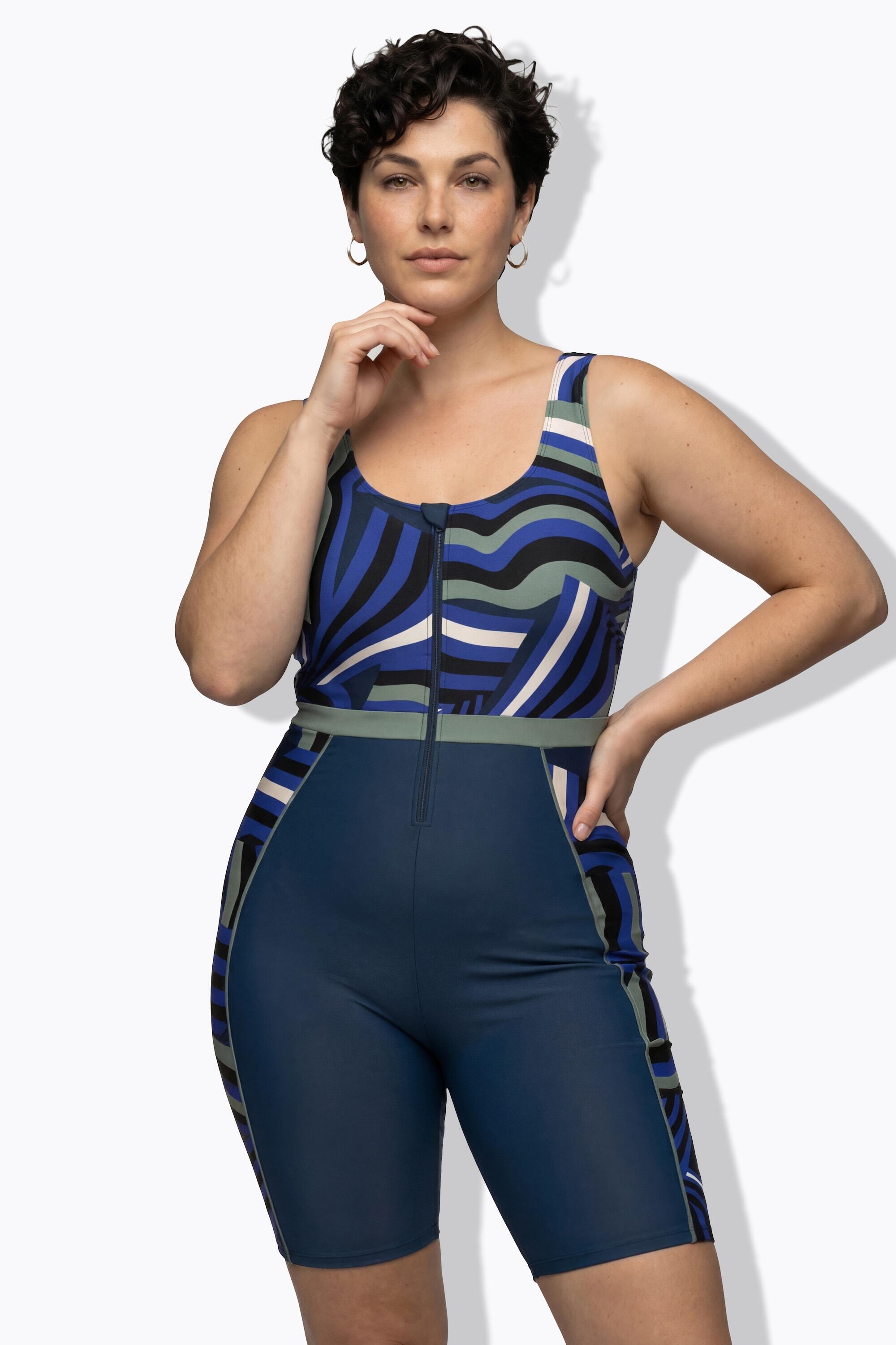 Femme Maillot de bain à jambes longues et fermeture éclair sans 5/7