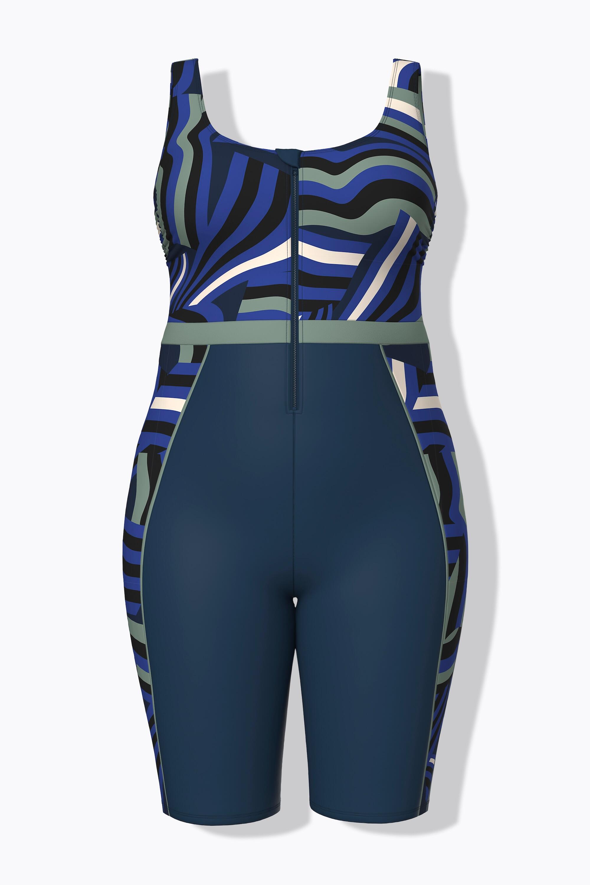 Femme Maillot de bain à jambes longues et fermeture éclair sans 6/7