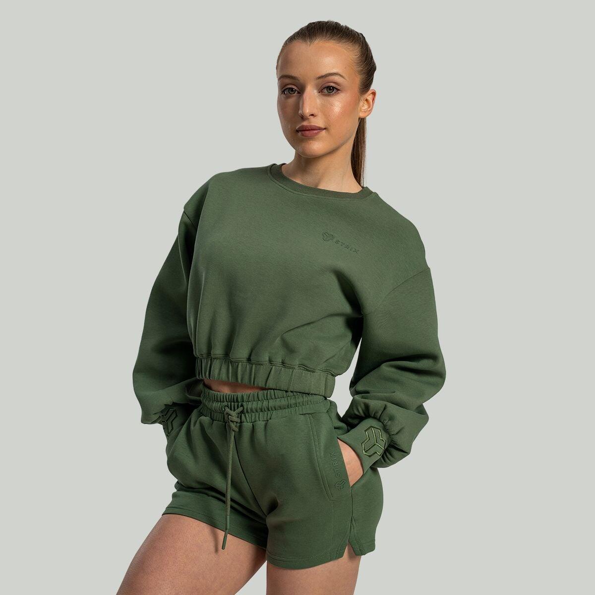 Donna palestra pantaloncini cotone Cedar Green Lunar 3/6