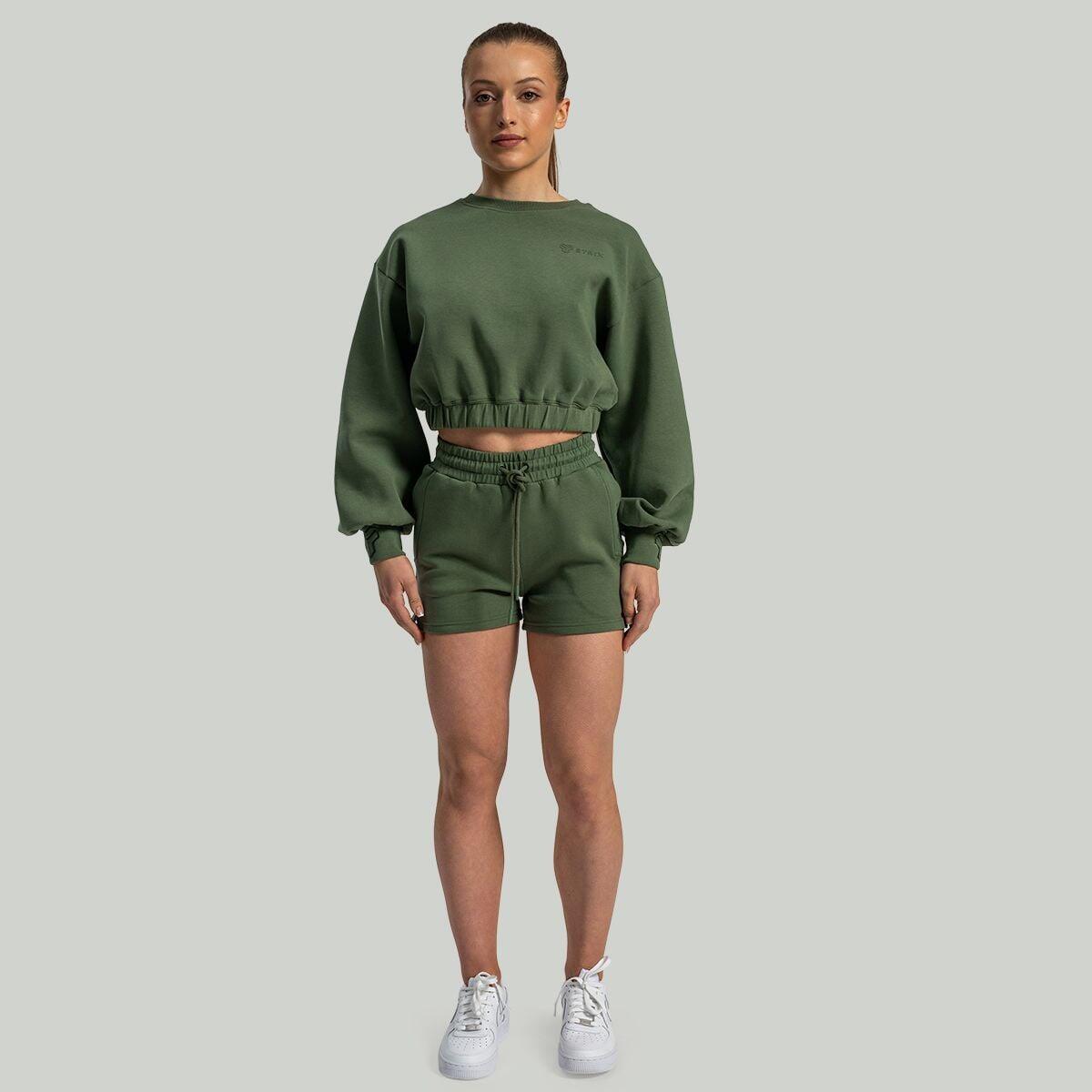 Donna palestra pantaloncini cotone Cedar Green Lunar 5/6