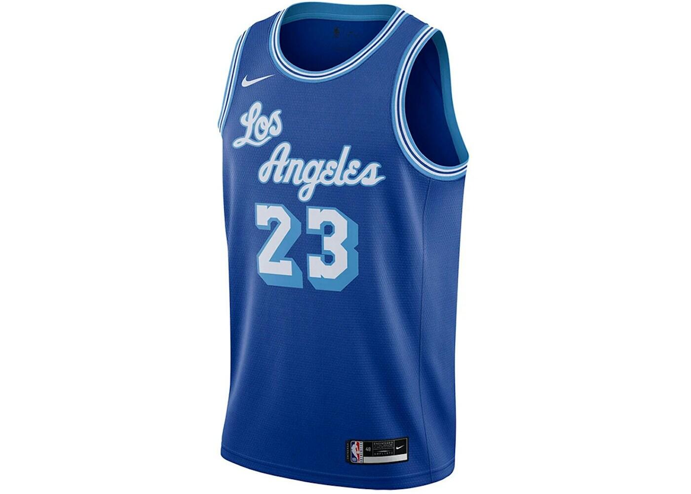 Nike LeBron James Lakers 2020 Classic Edition Swingman Jersey Rush Blue 2/2