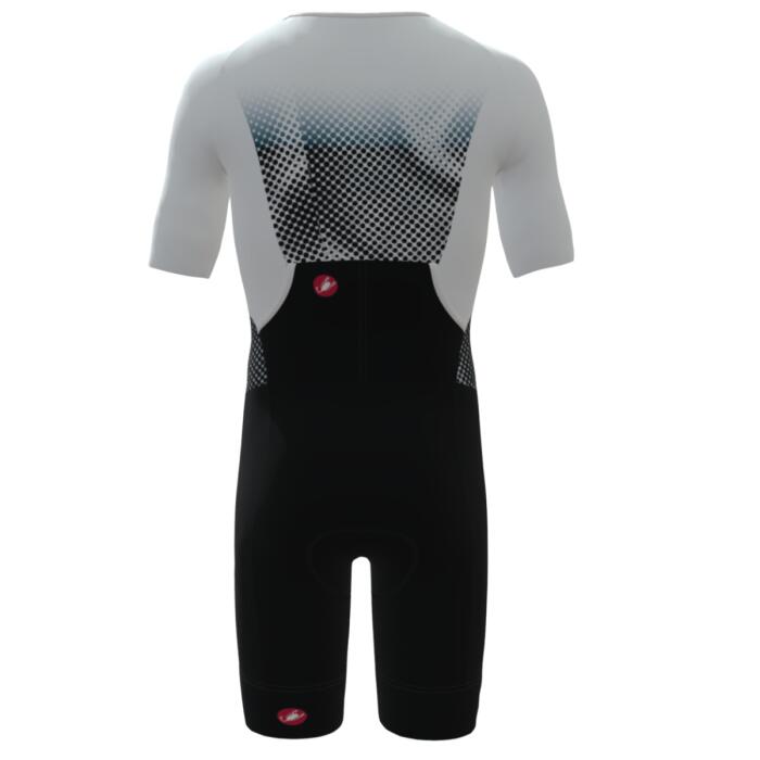 Men’s Triathlon Trisuit Castelli Core TRI Short Sleeve White/Black 3/5
