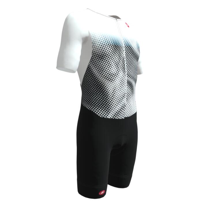 Men’s Triathlon Trisuit Castelli Core TRI Short Sleeve White/Black 5/5