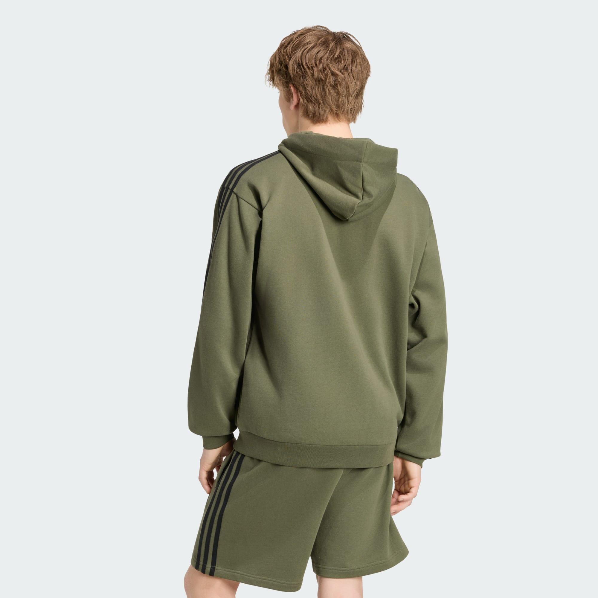 Essentials 3-Stripes French Terry Hoodie met Lange Ritssluiting 3/5