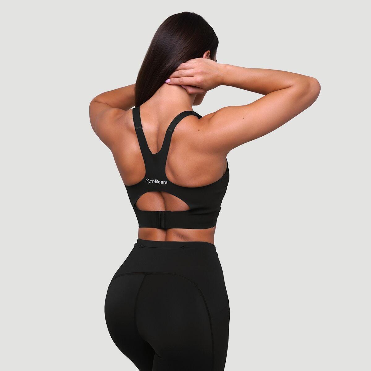 Donna corsa reggiseno sportivo traspirante nero Pulse 2/7