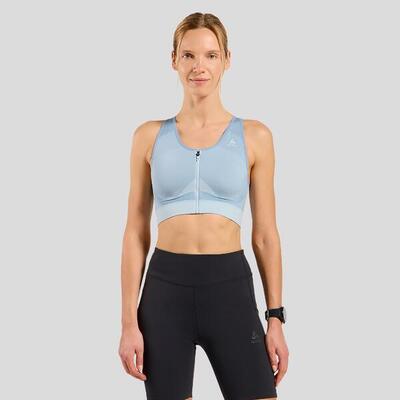 Seamless high-support sportbeha met rits odlo