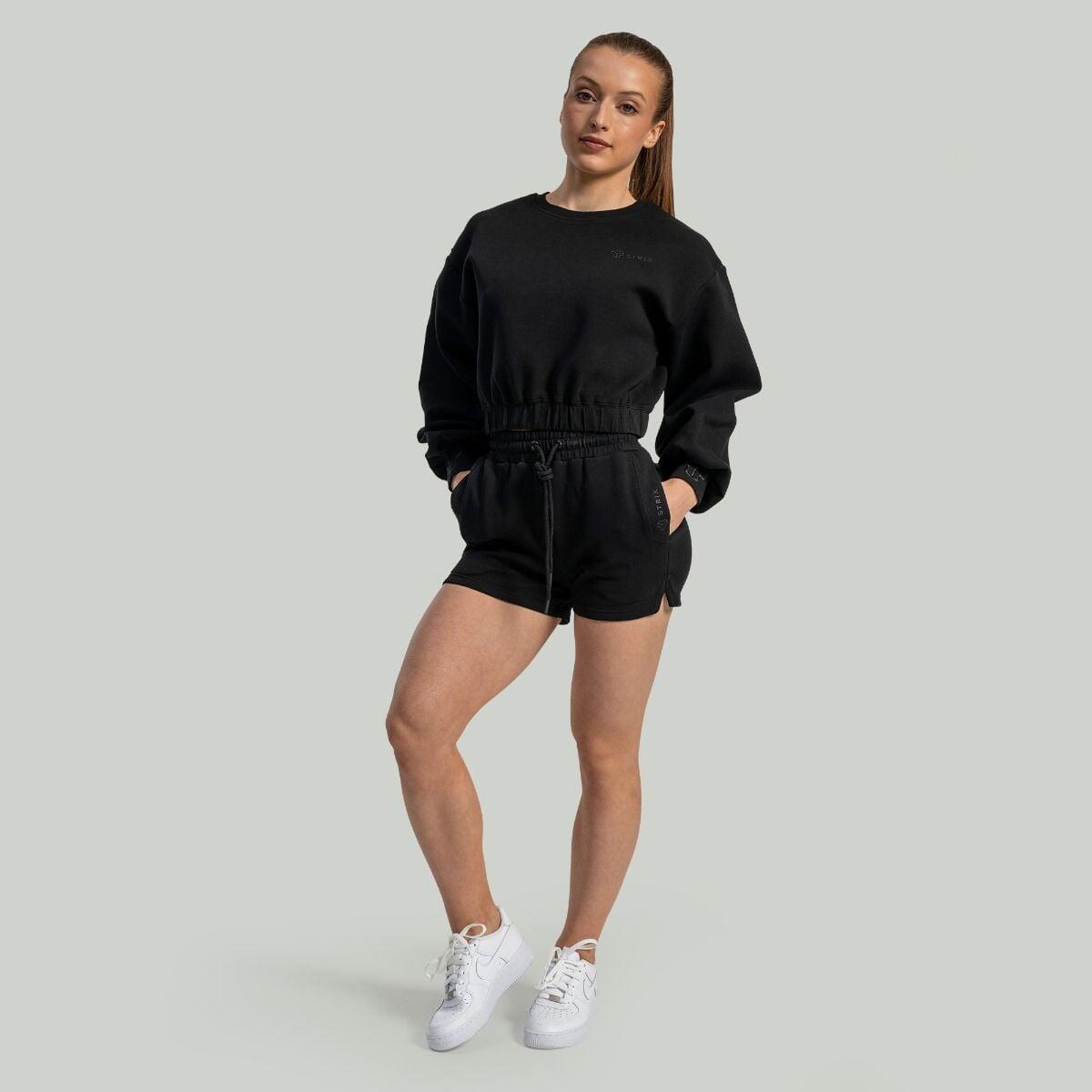 Donna palestra pantaloncini 3 tasche neri Lunar 5/6