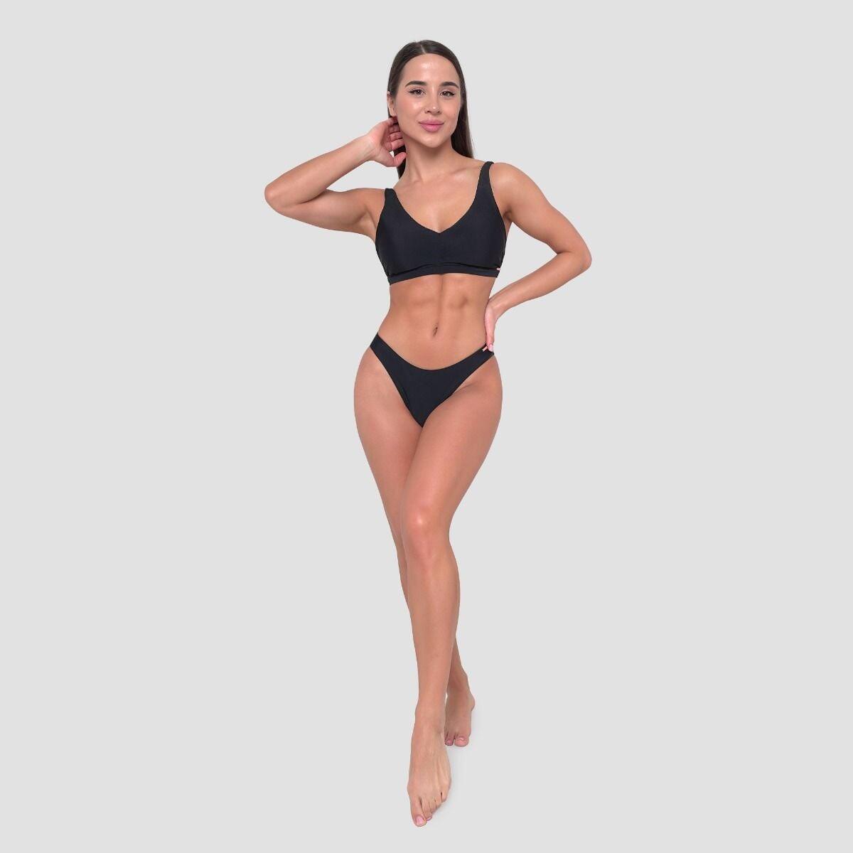 Donna nuoto top bikini resistente al cloro nero Sport 5/7