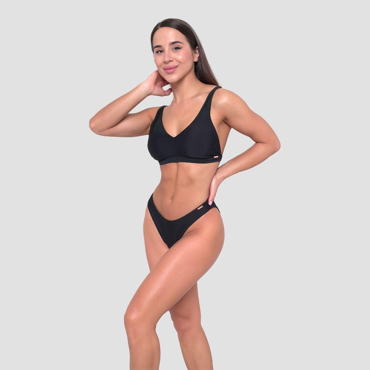 Donna nuoto top bikini resistente al cloro nero Sport 6/7