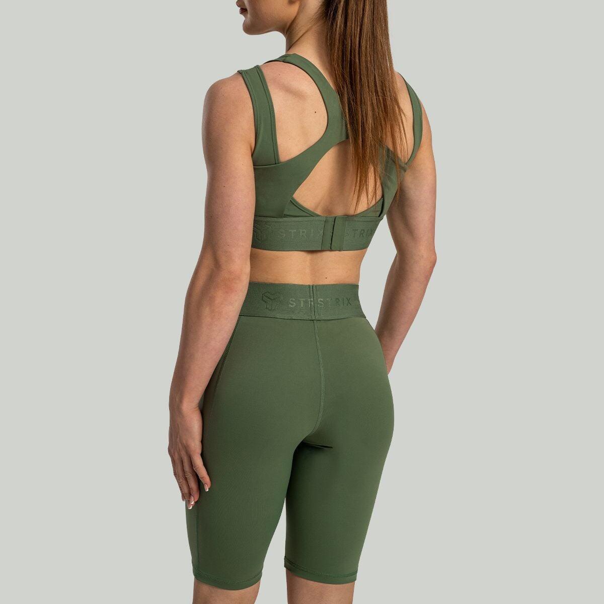 Donna fitness pantaloncini biker vita alta Cedar Green Lunar 3/5