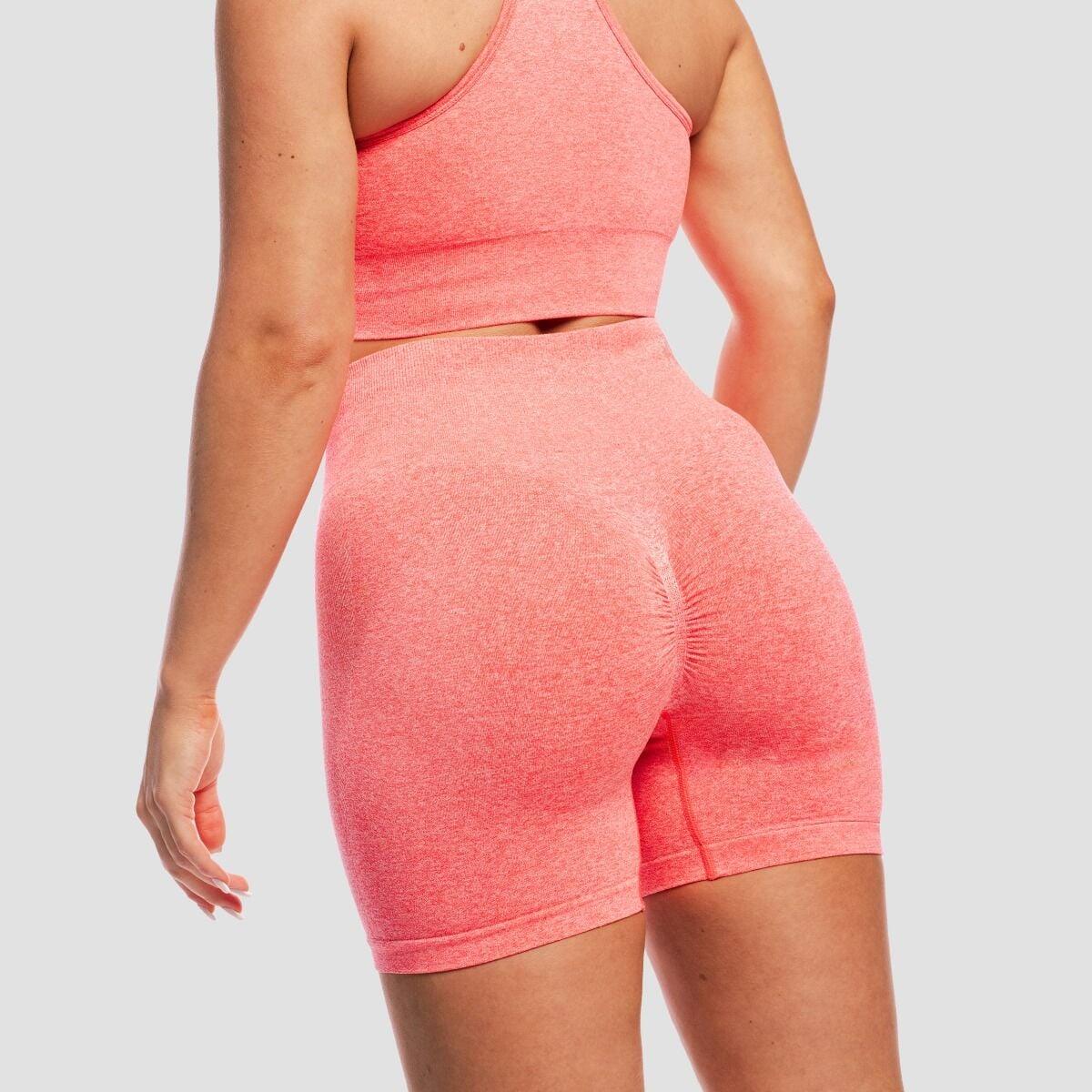 Szorty damskie fitness bezszwowe koralowe FLO 6/7