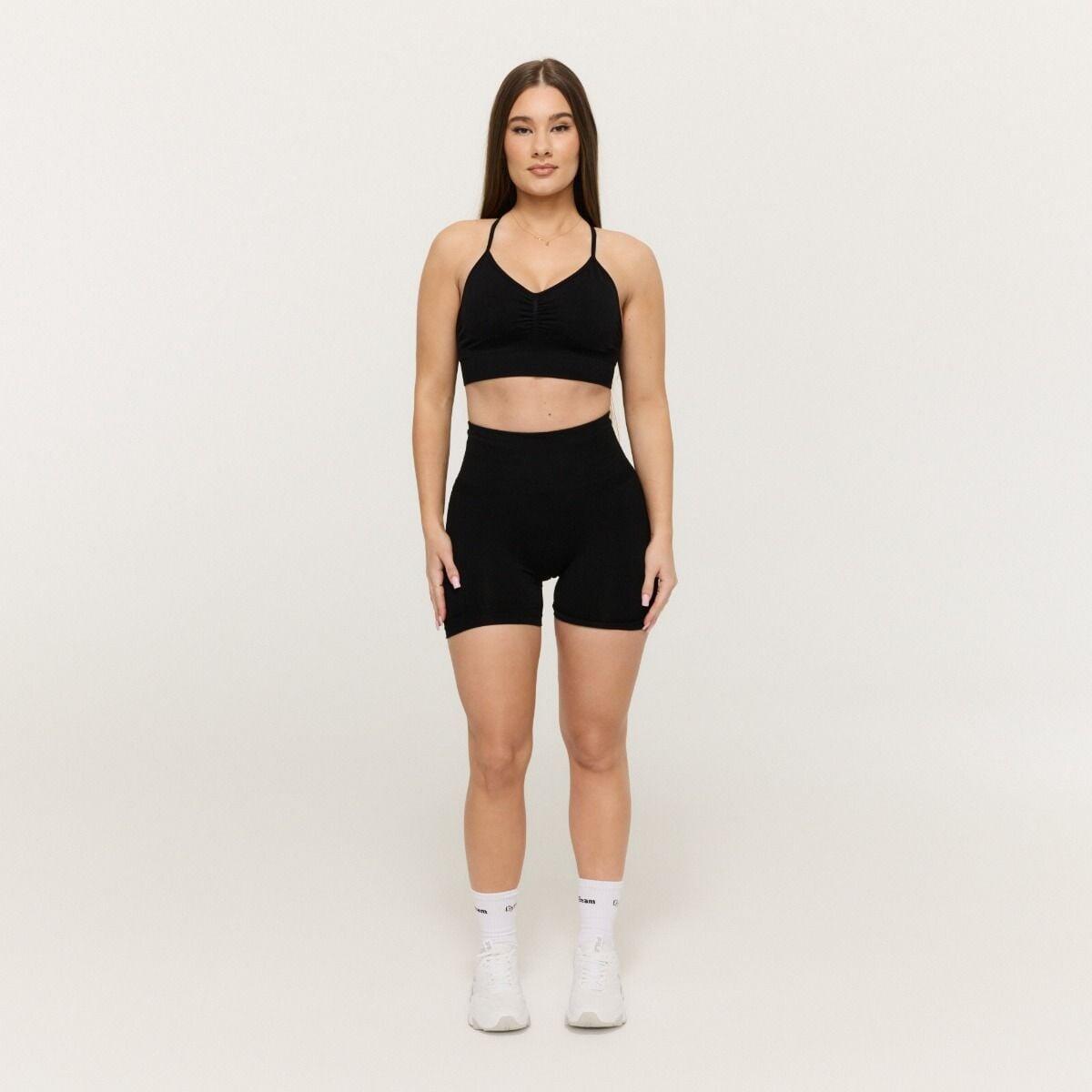 Donna fitness pantaloncini senza cuciture Black Sculpt Seamless 5/7