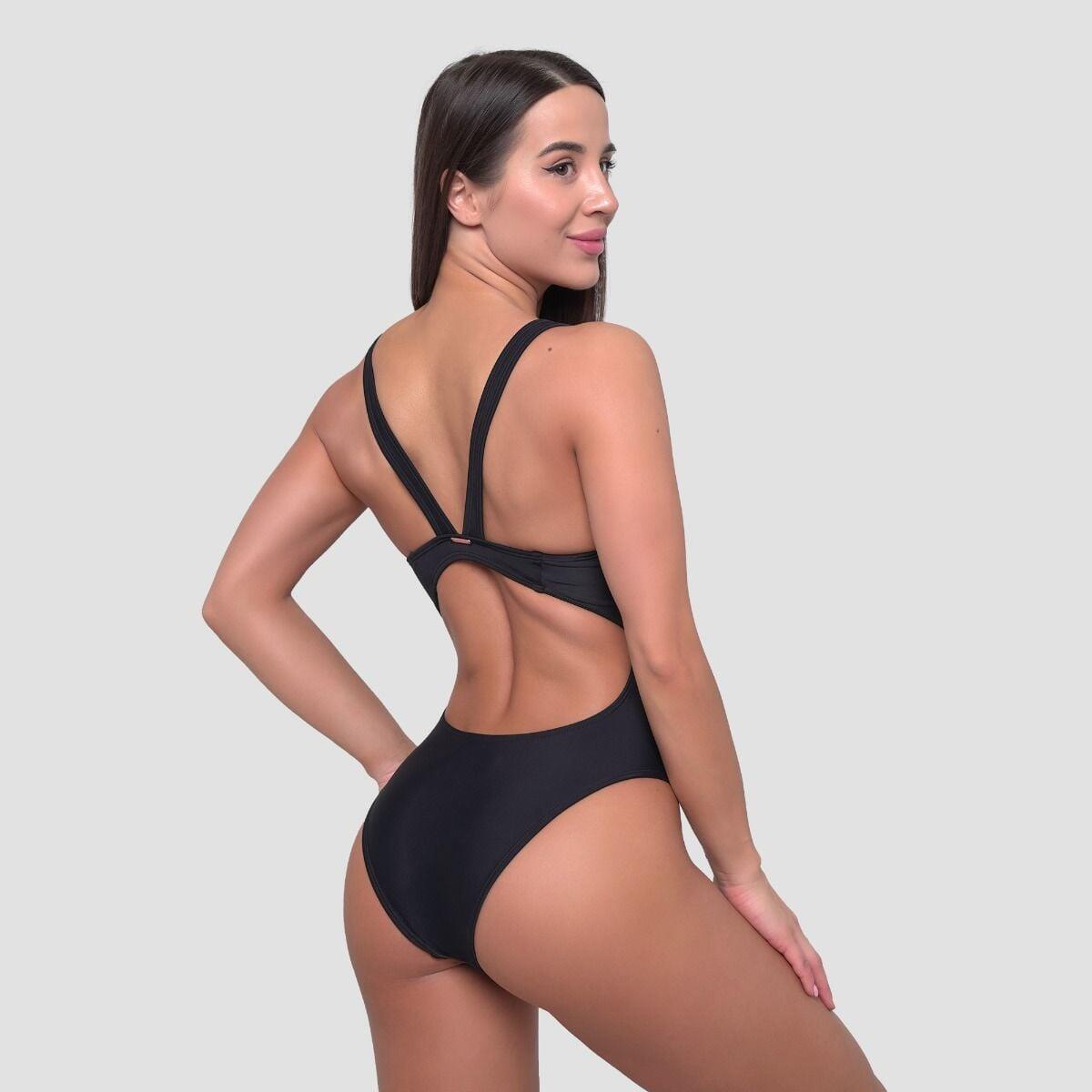 Donna nuoto costume da bagno intero asciugatura rapida nero Sport 3/5