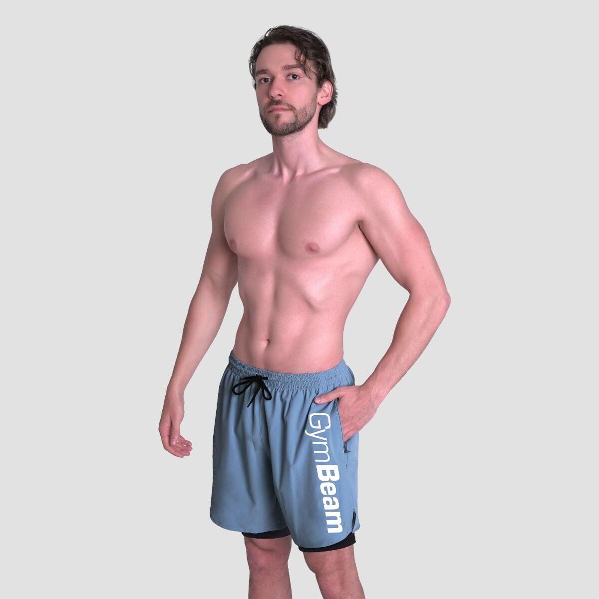 Uomo running pantaloncini 2 in 1 blu Essence 2/7