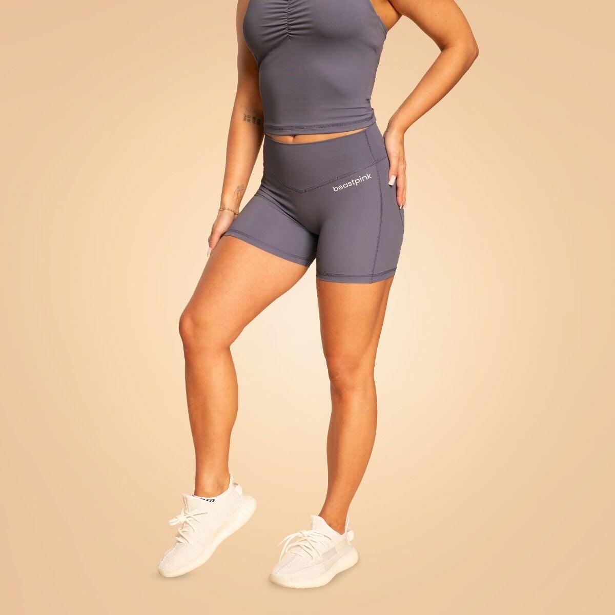 Donna fitness pantaloncini vita alta Granite Grace 3/6