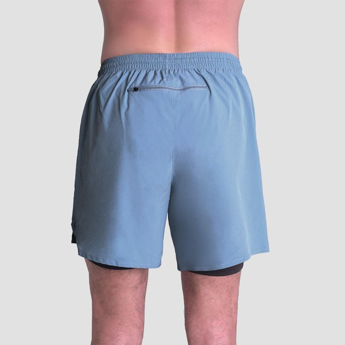 Uomo running pantaloncini 2 in 1 blu Essence 5/7