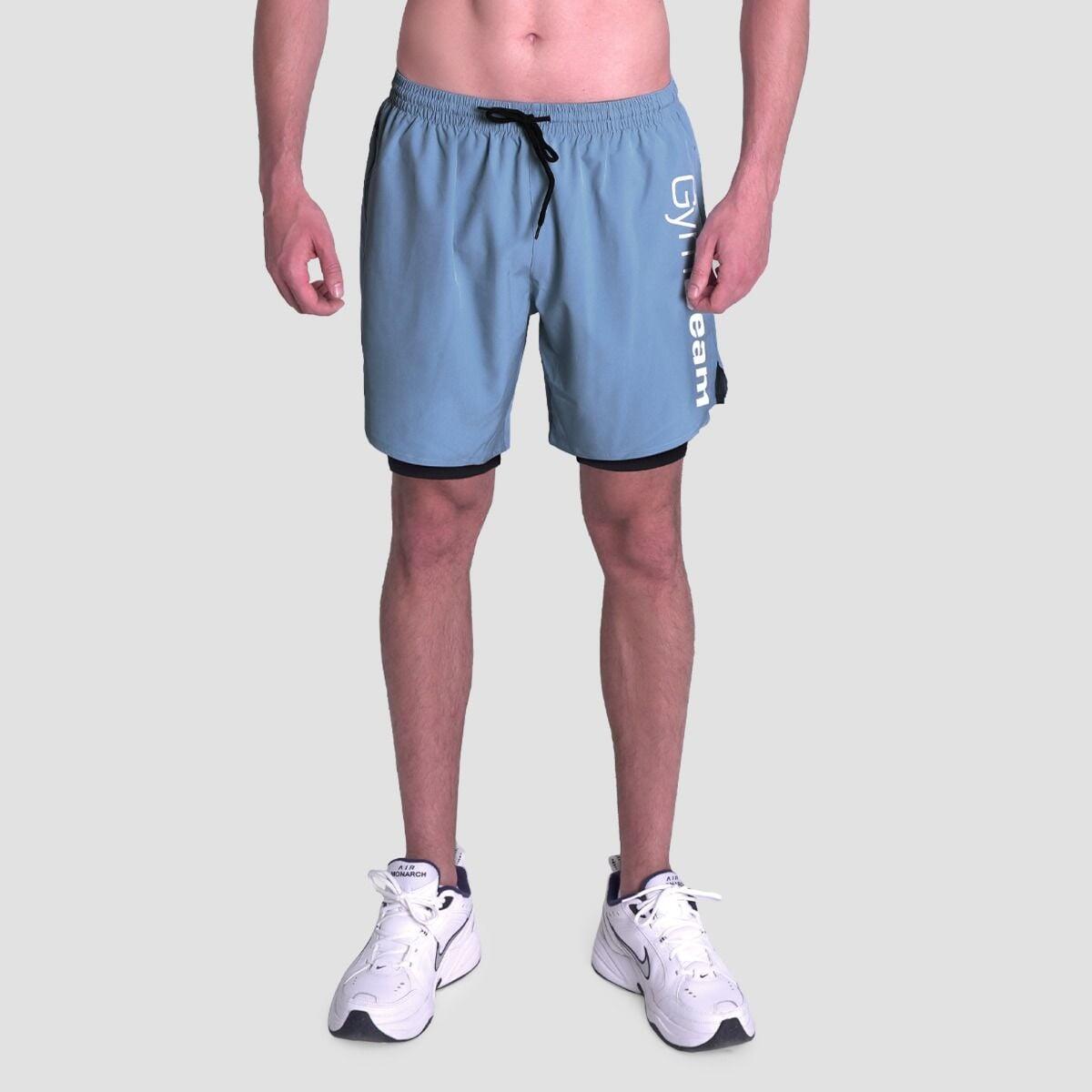 Uomo running pantaloncini 2 in 1 blu Essence 1/7