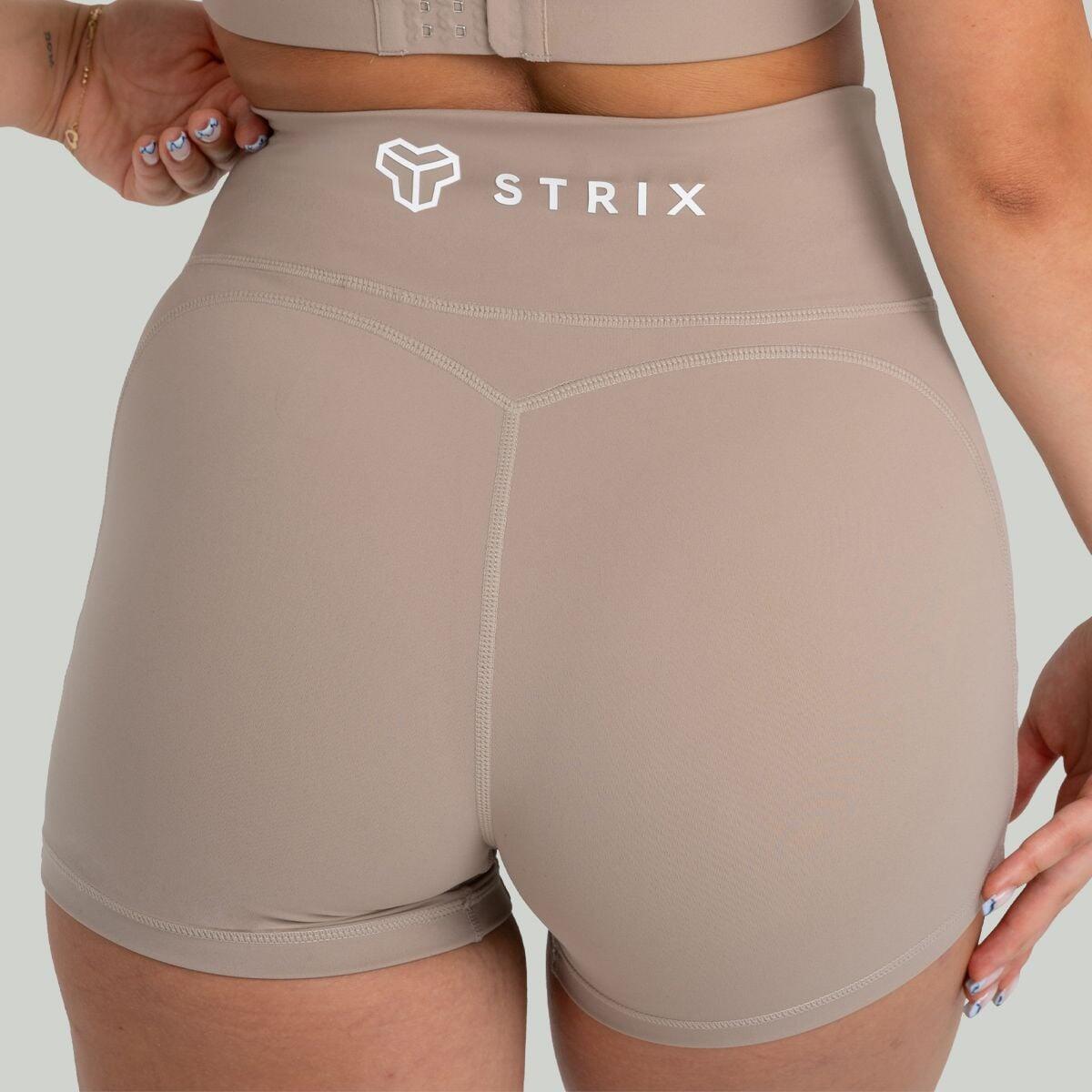 Donna fitness pantaloncini a vita alta Taupe 4/6