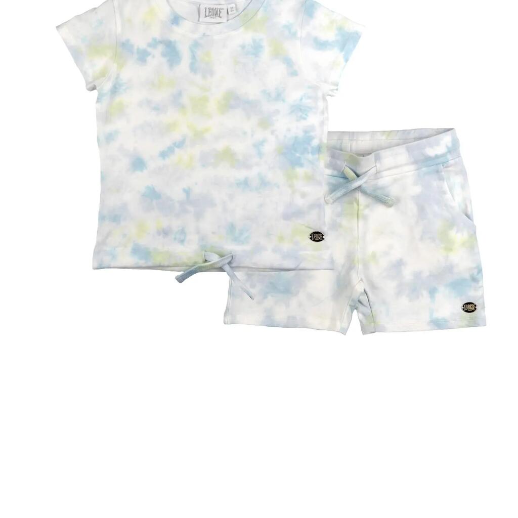 Girls' Rainbow Lion Cotton T-Shirt and Shorts Set
