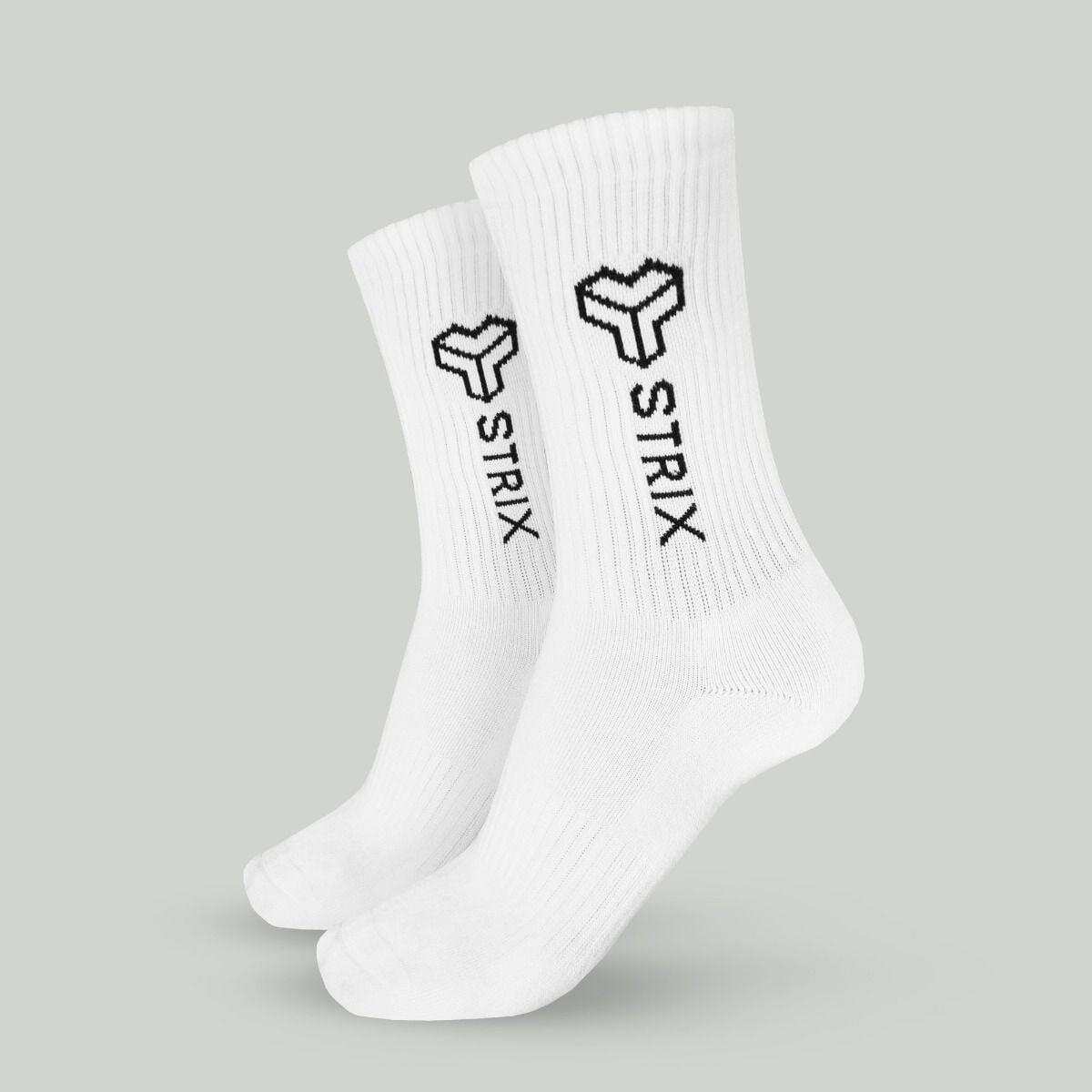 Unisex calzini alti traspiranti bianchi Essential Crew 2/3