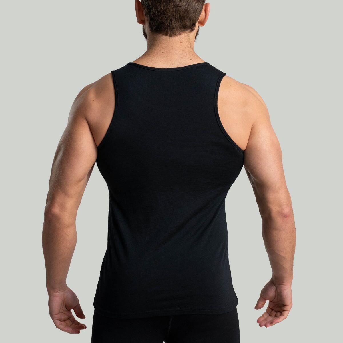 Uomo sci canotta traspirante nera MERINO I 3/6