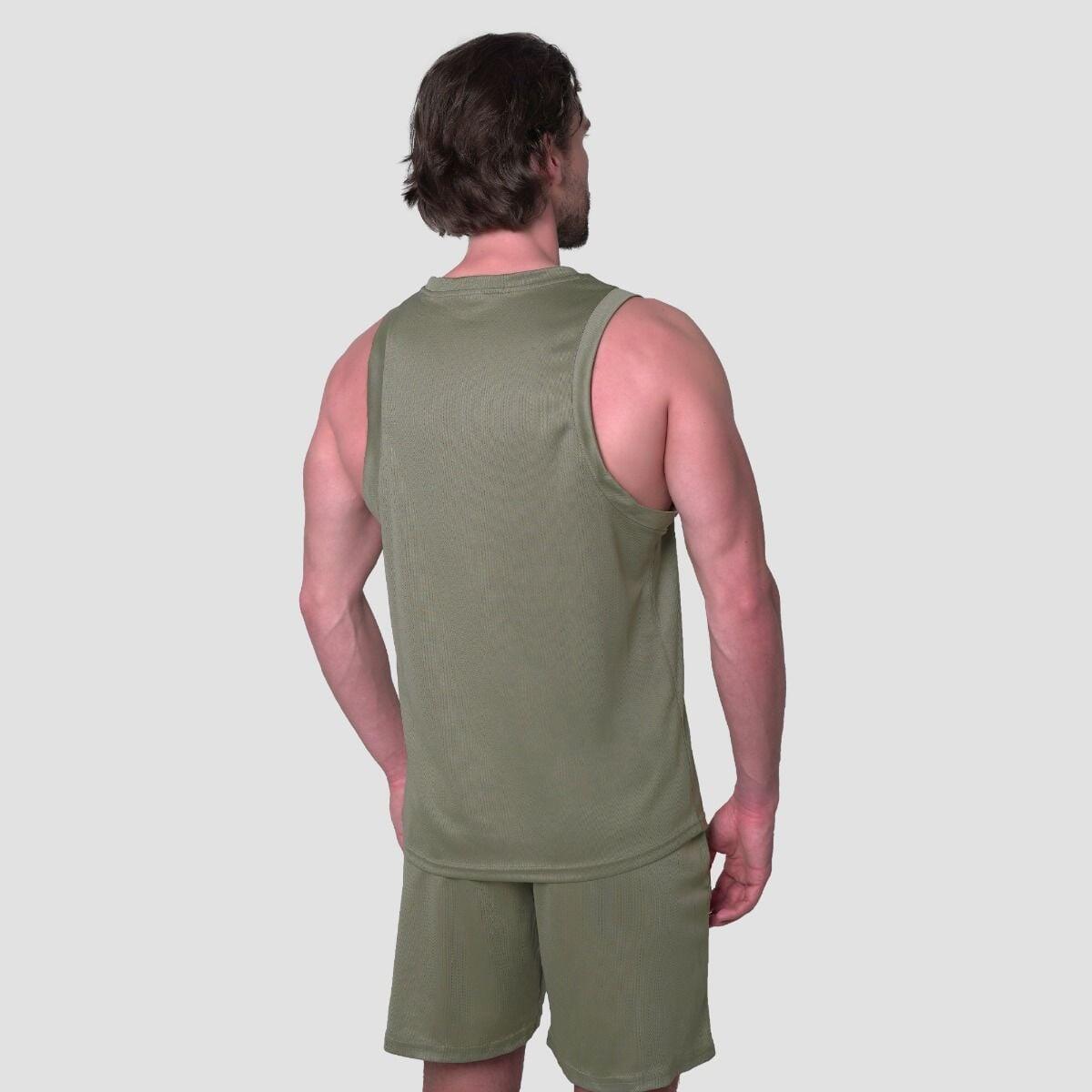 Uomo fitness canotta traspirante verde Essence 3/5