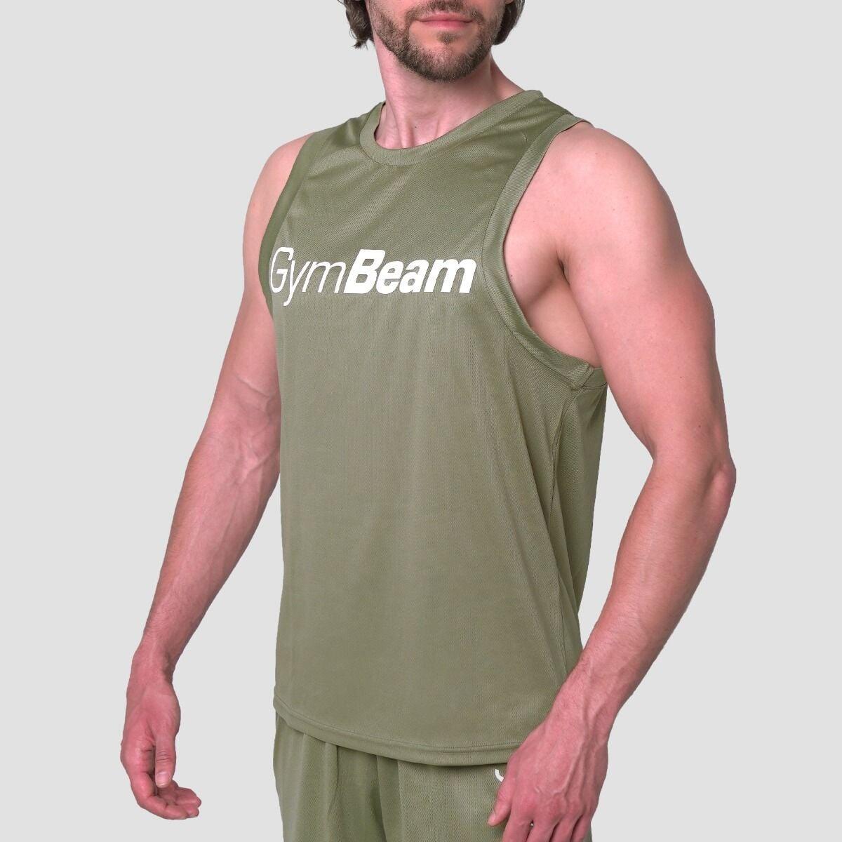 Uomo fitness canotta traspirante verde Essence 2/5
