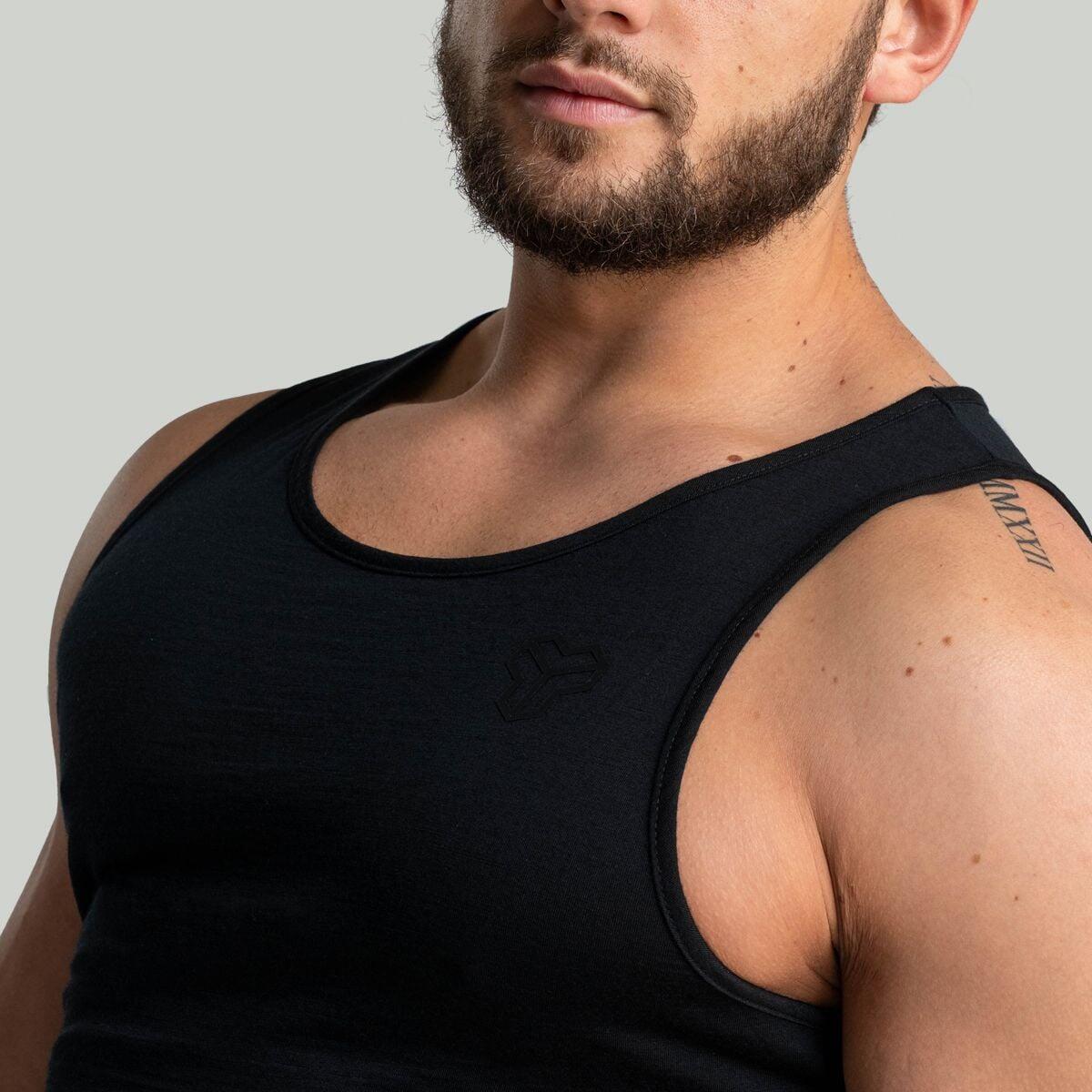 Uomo sci canotta traspirante nera MERINO I 2/6