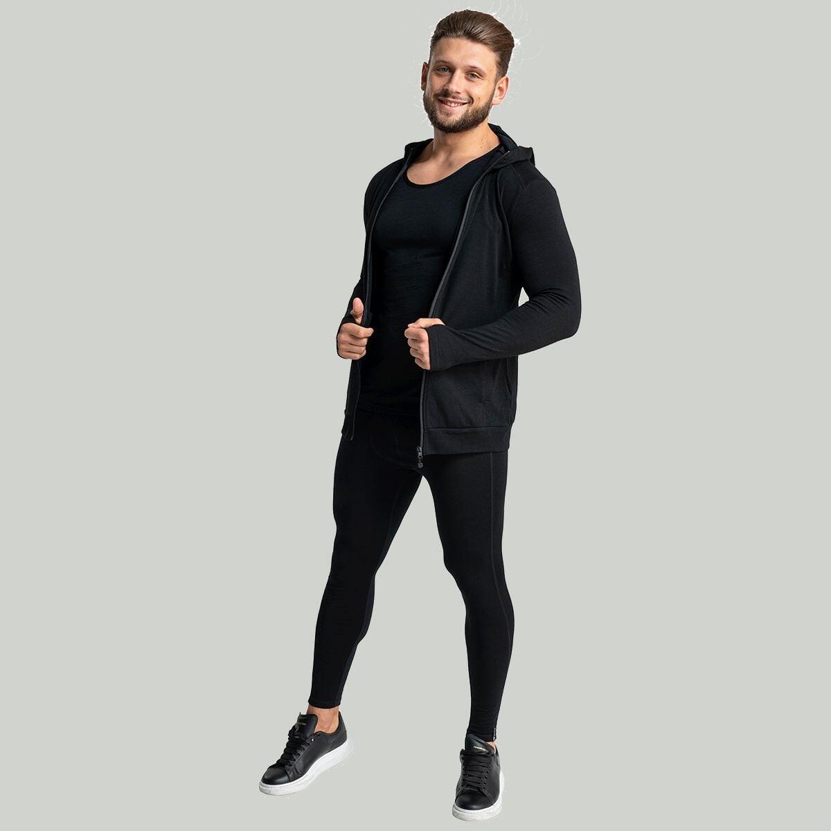 Uomo sci canotta traspirante nera MERINO I 5/6