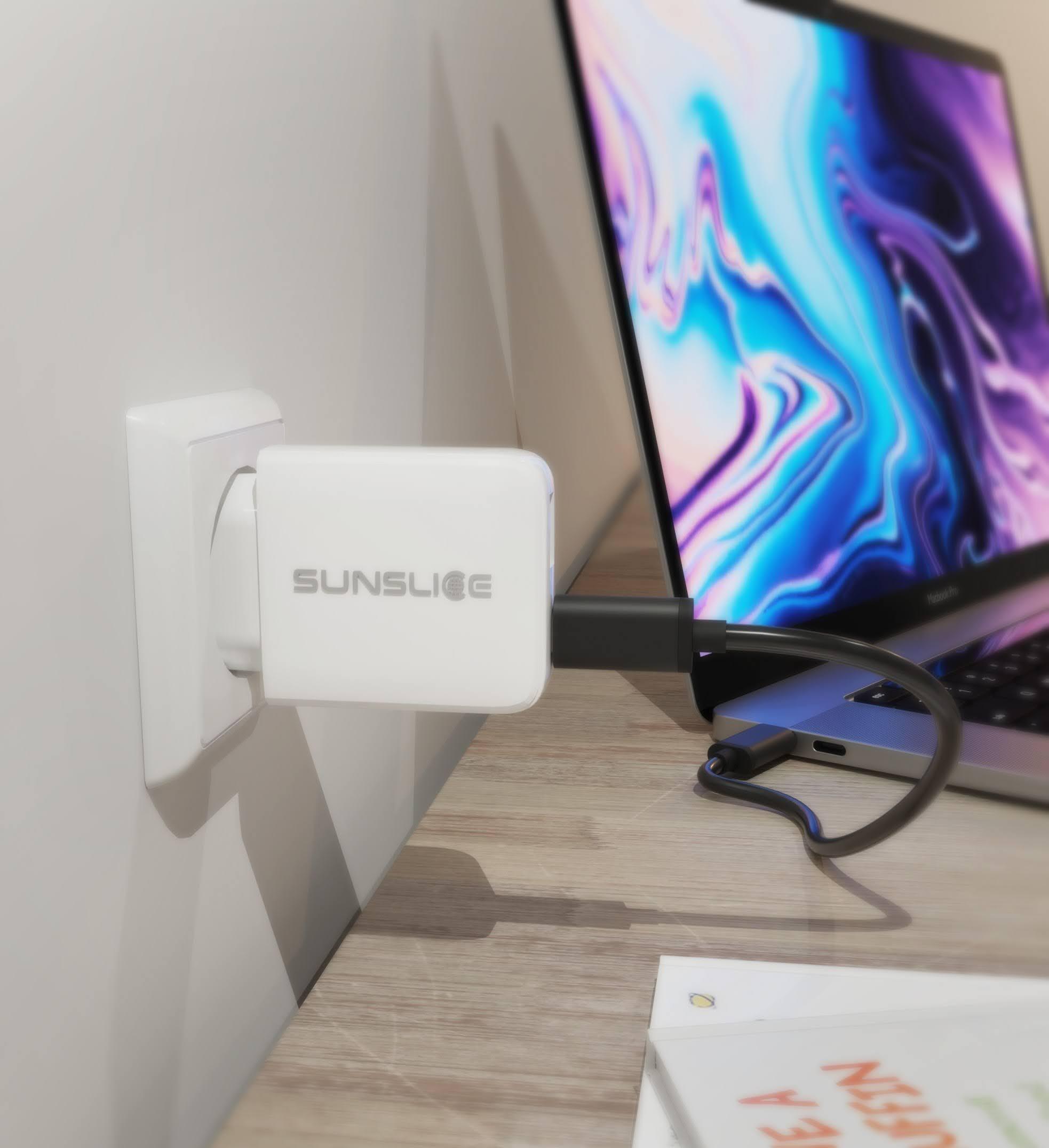 Sunslice EMPERION 45 Mini - Caricatore GaN ultra-compatto 45W USB-C e USB-A 5/6